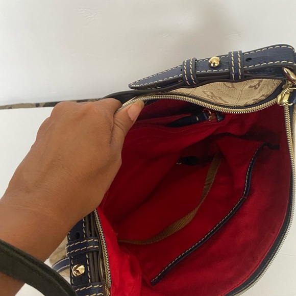 Dooney & Bourke Signature Erica Hobo Canvas Bag - Picture 11 of 15